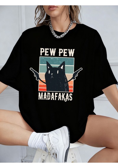 Noıssey Urban Pop Graphic Kadın Tişört Koleksiyonukod 5610 Siyah