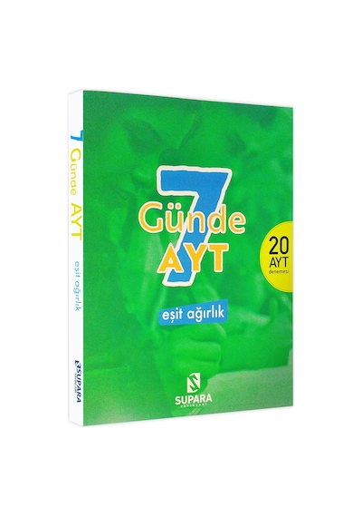 YKS - Ayt 7 Günde Eşit Ağırlık Supara Yayınları Türk Dili Ve Edebiyatı-Sosyal-Matematik 20li Deneme