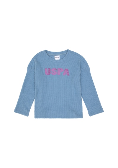 U.S. Polo Assn. Kız Çocuk Açık Mavi Bisiklet Yaka Sweatshirt 50290723-VR003