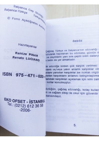 Fono İtalyanca Cep Sözlük