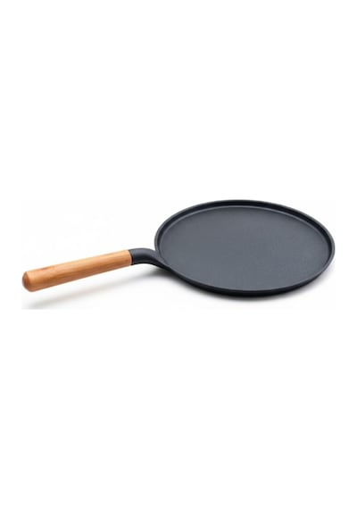 Granit Döküm 29cm Krep Tavası, Gözleme Tava, Çıkarılabilir Ahşap Sap Diğer