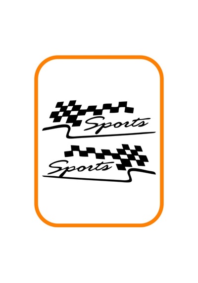Sports Far Üstü Veya Kaporta Özel Yeni Sticker Sağ-sol Siyah 2 Adet 30 10 Cm