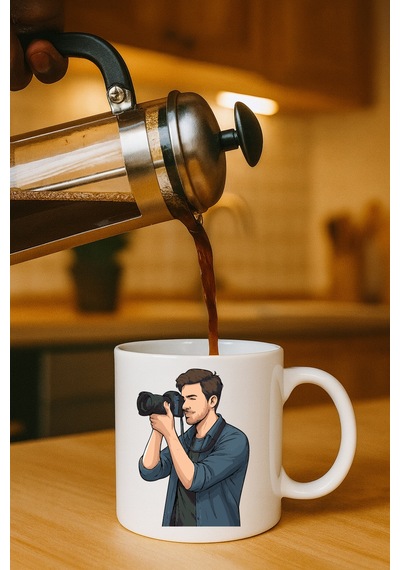 Meslek Baskılı Kupa Erkek Fotoğrafçı