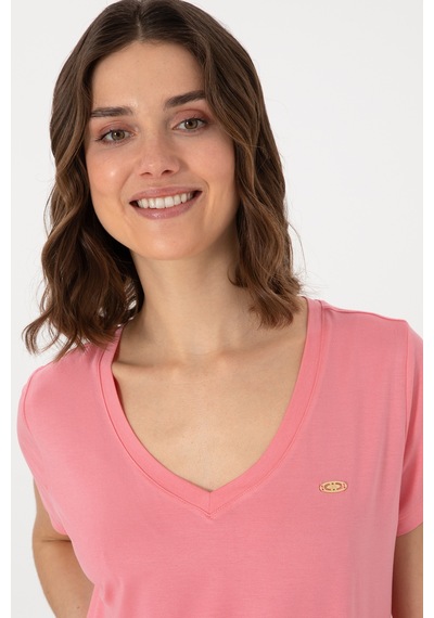 U.S. Polo Assn. Kadın Pembe Basic Tişört 50300829-VR041 U.S. Polo Assn. Kadın Pembe Basic Tişört 50300829-VR041