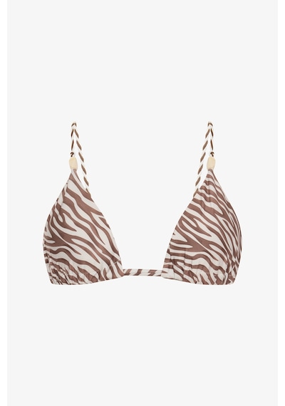 Penti Gale Zebra Desenli Boncuklu Üçgen Bikini Üstü