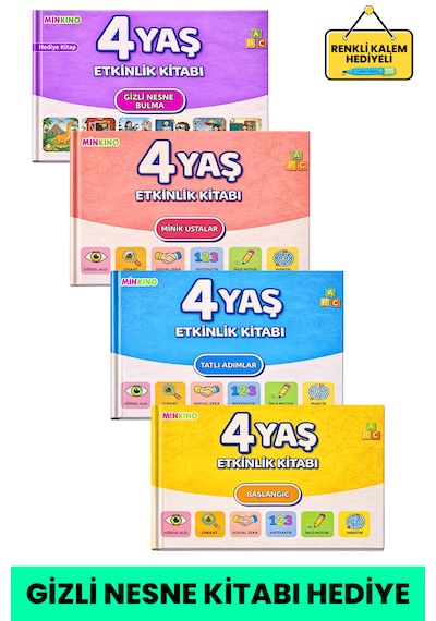 4 Yaş Etkinlik Seti 4 Kitap Bir Arada