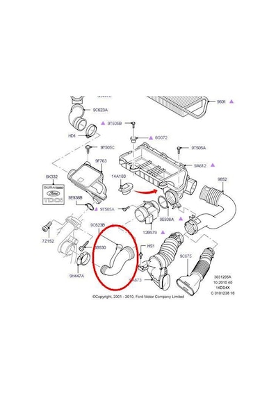 Peugeot 206/307/bipper/c2/c3/nemo 1.4 Hdı Turbo Hortumu