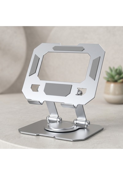 360 Dönebilen Katlanabilir Metal Tablet Standı Telefon Ve Tablet Uyumlu Masaüstü Tutucu