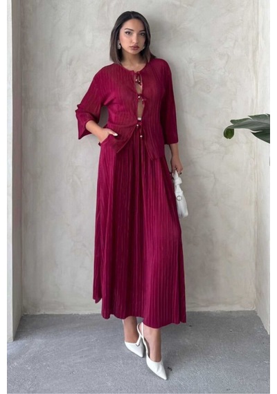 Verymoda Uzun Etek F1913 Bordo