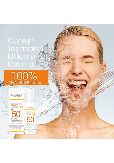 Dermaderm Leke Karşıtı Yüz ve Vücut Güneş Kremi SPF50+ 100 G
