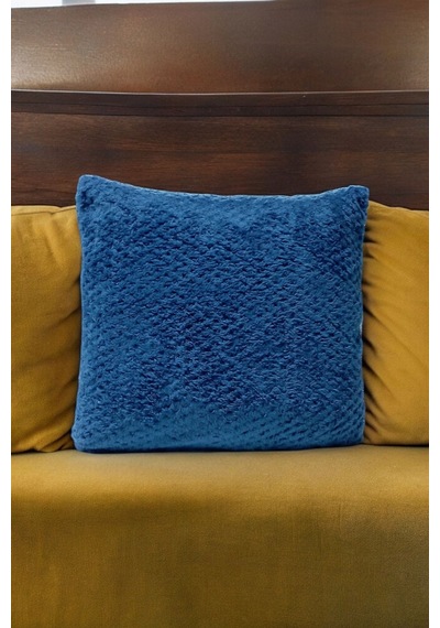 Bohem Dekoratif Yastık Kılıfı Kırlent Kılıfı 45x45 Cm Petrol Mavisi Otantik Desen