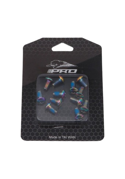 Pro Bisiklet Scooter Fren Disk Vidası Rotor Civatası 6 Vida Mtb Rotor Vidası 12li Paket Rainbow