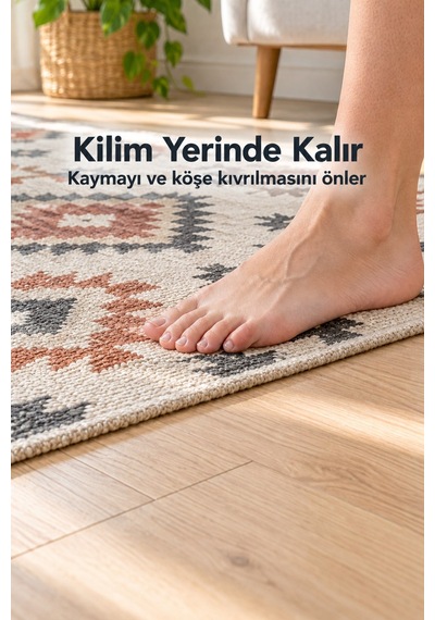 Halı Kilim Kaydırmaz Cırt Yuvarlak Yapışkanlı 5 Cm 5 Adet Koltuk Örtüsü Sabitleyici