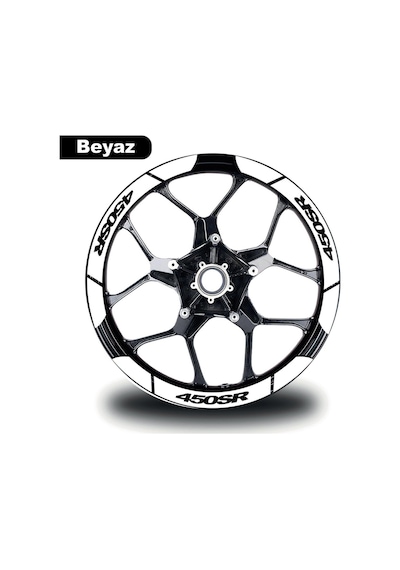 One Vıp Sale Beyaz Cf Moto 450 Sr Geniş Jant Sticker Modeli Motor Aksesuar Çok Renkli