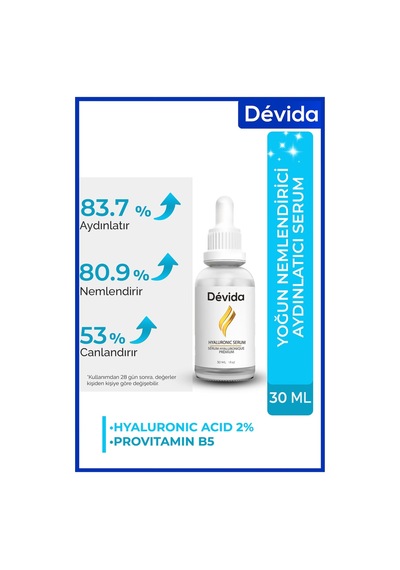 Devida Nemlendirici Aydınlatıcı Hyaluronique Premium Serum Aura Series A250 30 ML