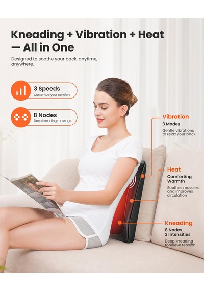 Comfıer Boyun Masajı, Shiatsu Masajı 4d Yoğurma Sırt Masajı, Boyun İçin Masaj Yastığı, Omuz Sırtı, Erkekler, Kadınlar, Anne, Baba İçin Hediyeler Comfıer Boyun Masajı, Shiatsu Masajı 4d Yoğurma Sırt Masajı, Boyun İçin Masaj Yastığı, Omuz Sırtı, Erkekler, Kadınlar, Anne, Baba İçin Hediyeler