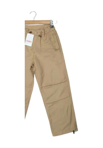 Çikoby Kız Çocuk Beli Paçası Ayarlanabiilir Lastikli Kargo Pantolon-13561-camel Camel
