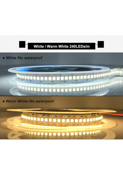 5 Metre 240 Çipli Gold Led Şerit İç Mekan (Beyaz) Ct 4538-Beyaz-İç Mekan