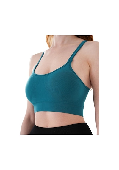 Musclecloth Nova Seamless Sırt Detaylı Bra Cool Blue