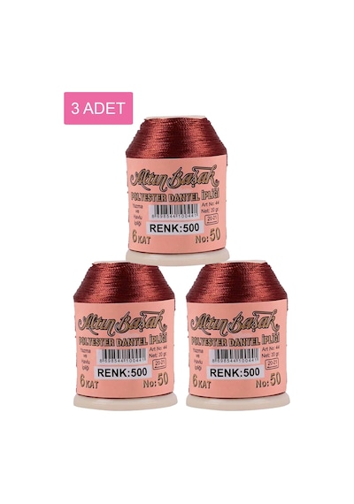3 Adet Altınbaşak Oya Ve Dantel İpi 20 Gr - Royaleks - No: 500