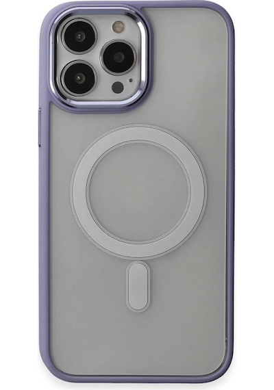 Durukar Apple, Uyumlu iPhone 15 Pro Kılıf Room Magneticsafe Silikon - Lila
