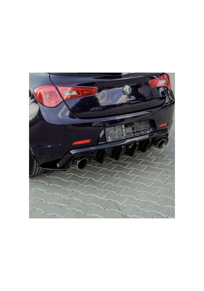 Alfa Romeo Giulietta Arka Difüzör 2010-2020 Uyumlu İtalyan Tip Arka Difüzör Piano Black Abs