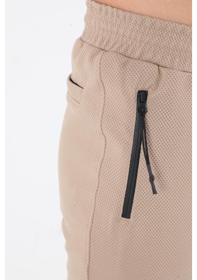 Maraton Sportswear Slimfit Erkek Ribana Paça Basic Açık Vizon Pantolon 19428-açık Vizon Açık Vizon