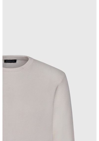 AC&Co / Altınyıldız Classics Erkek Ekru Pamuklu Standart Fit Normal Kesim Bisiklet Yaka Petek Dokulu Triko Kazak Ekru AC&Co / Altınyıldız Classics Erkek Ekru Pamuklu Standart Fit Normal Kesim Bisiklet Yaka Petek Dokulu Triko Kazak Ekru