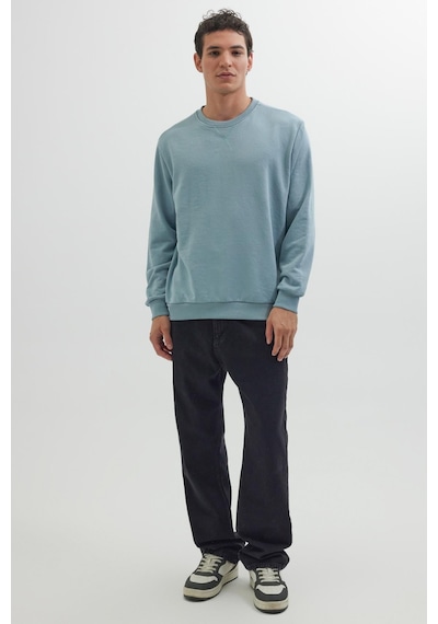 Tudors Unisex Relax Fit Rahat Kesim %100 Pamuk 3 İplik Basic Mavi Bisiklet Yaka Sweatshirt-26566 Tudors Unisex Relax Fit Rahat Kesim %100 Pamuk 3 İplik Basic Mavi Bisiklet Yaka Sweatshirt-26566