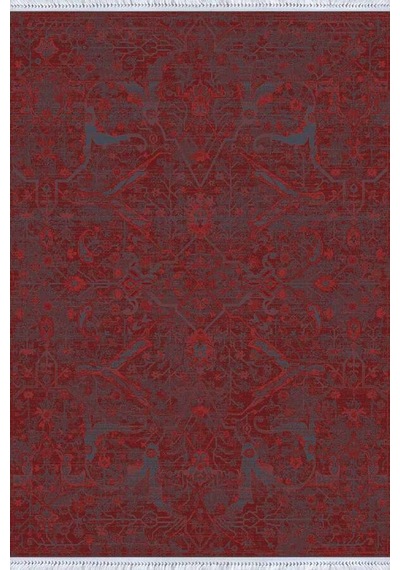 Bordo Yöresel Dokuma Pamuk Tabanlı Kaymaz Kilim Klm358n11