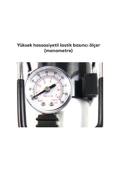 Honda Civic Lastik Hava Kompresörü - Çakmaklık Girişli Göstergeli Metal Gövdeli Oto Şişirme Pompası