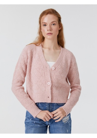 Regular Fit Kadın Hırka Pembe