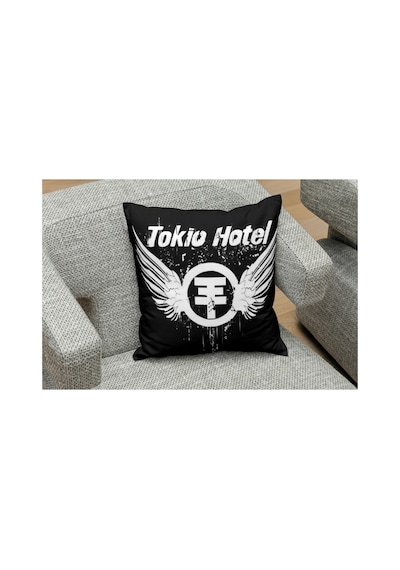 Owl Bag Tokio Hotel Logo Desenli Tasarım Kare B0ş Yastık Kılıfı Çok Renkli