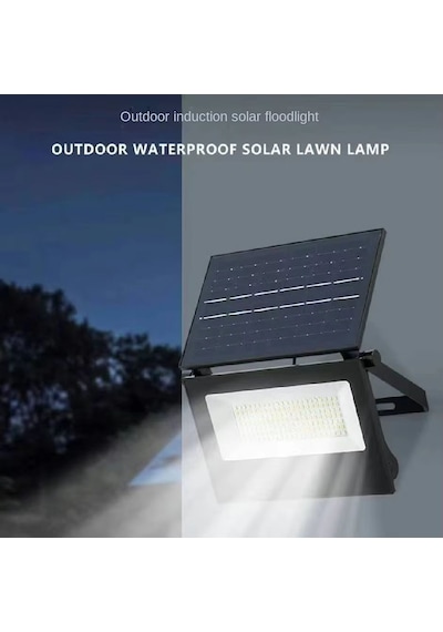 Güneş Enerjili Led Projektör Hareket Sensörlü Solar Aydınlatma Lamba 180 Lümen Su Toz Geçirmez