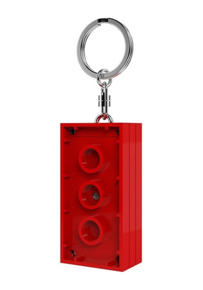 Lego Iconic Ke234hr Brick 2x4 Red Led Key Chain