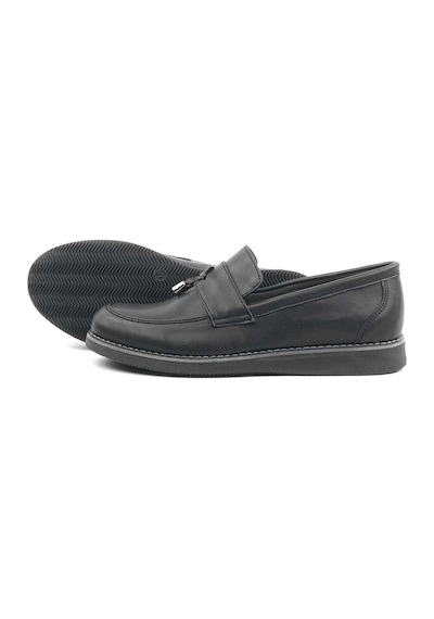 Ortopedikal Rakerplus Siyah Mat Loafer Klasik Çocuk Ayakkabısı