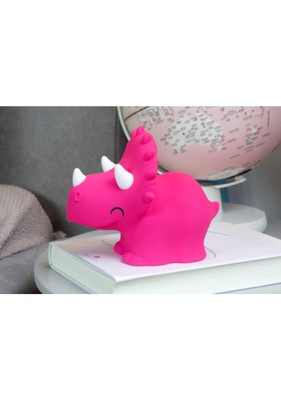 Dhink Silikon Gece Lambası Triceratops Pembe Diğer