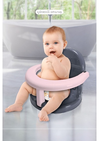 Perfecto Yandan Açılır Banyo & Mama Oturağı Pembe