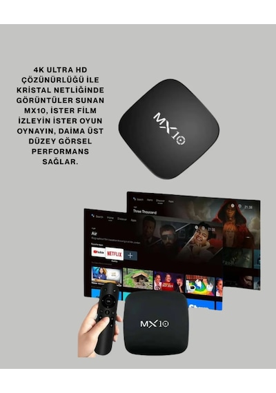 4k Medya Kutusu Hdmı-usb Bağlantılı Android Tv Çözümü Siyah