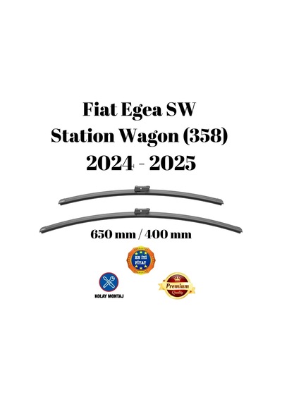 Fiat Egea Sw Station Wagon 358 2024 2025 Uyumlu Ön Cam Silecek Süpürgesi Takımı 650/400mm Silbak Sb2616c