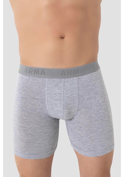Hadpols Delux Serisi Erkek Gri Büyük Beden Boxer Pamuklu Likralı 10'lu Paket Normal Bel Düz Desen
