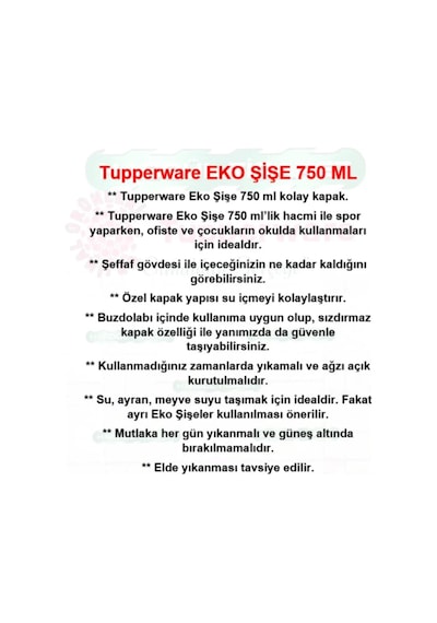 Tupperware 750 Ml Şişe Metalik
