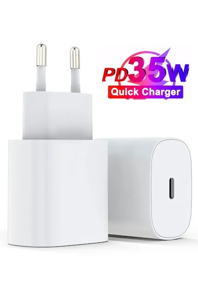 Apple Ipad Iphone 15/16 Plus/16 Pro Max Uyumlu 35w Hızlı Şarj Adaptörü Usb-c Type-c Pd Şarj Başlığı