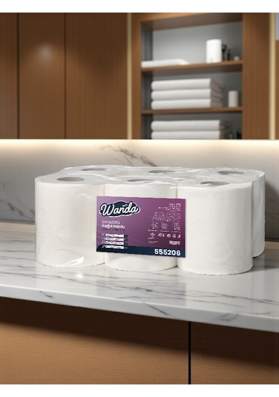 Wanda Soft Sensörlü/hareketli Kağıt Havlu 5 Kg 6'lı Paket - 2 Katlı, 21cm Yaprak Eni - 80m Rulo