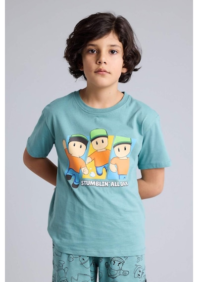 Defacto %100 Pamuklu Stumble Guys 2'li Pijama Takımı Erkek Çocuk G9087A826SM Defacto %100 Pamuklu Stumble Guys 2'li Pijama Takımı Erkek Çocuk G9087A826SM
