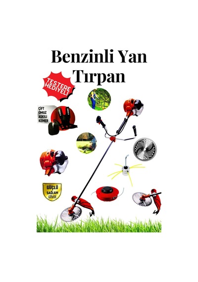 Rdx9635 Profesyonel Benzinli Yan Tırpan 52cc 2.8 Kw Yüksek Performanslı Ot Biçme Makinesi Benzinli Kenar Alma Makinesi Çim Biçme Makinesi