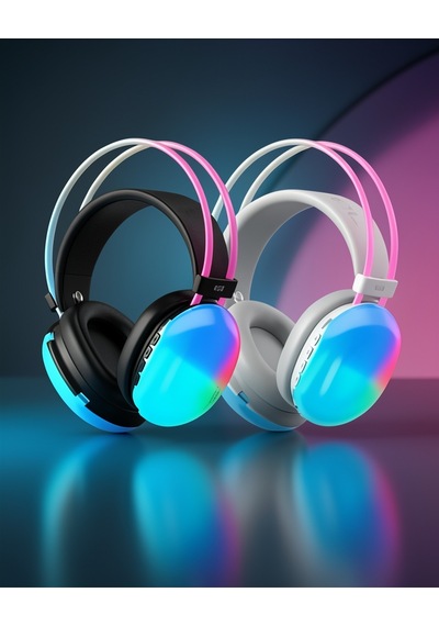 Kulak Üstü Kablosuz Bluetooth Kulaklık Rgb Işıklı Uuczzzpg580kulaklıkkkkkkk2