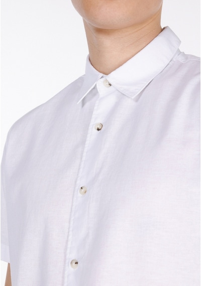 Colin's Colins Comfort Fit Shirt Neck Düz Erkek Beyaz Kısa Kol Gömlek Cl1074069 Q1.v1 Wht Beyaz