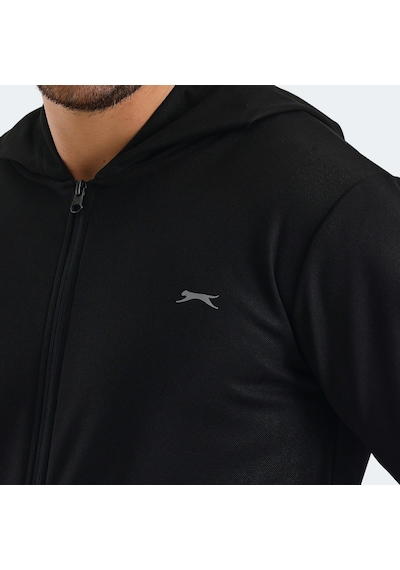 Slazenger KEEN IN Erkek Fermuarlı Kapüşonlu Cepli Siyah Eşofman Takımı