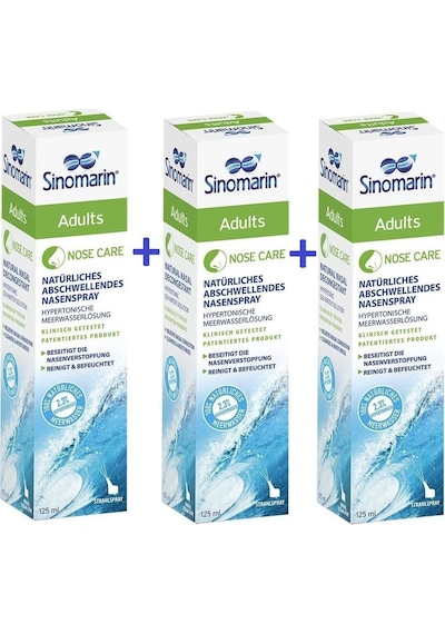 Sinomarin Adults Yetişkinler Için Deniz Suyu 125 Ml 3 Adet